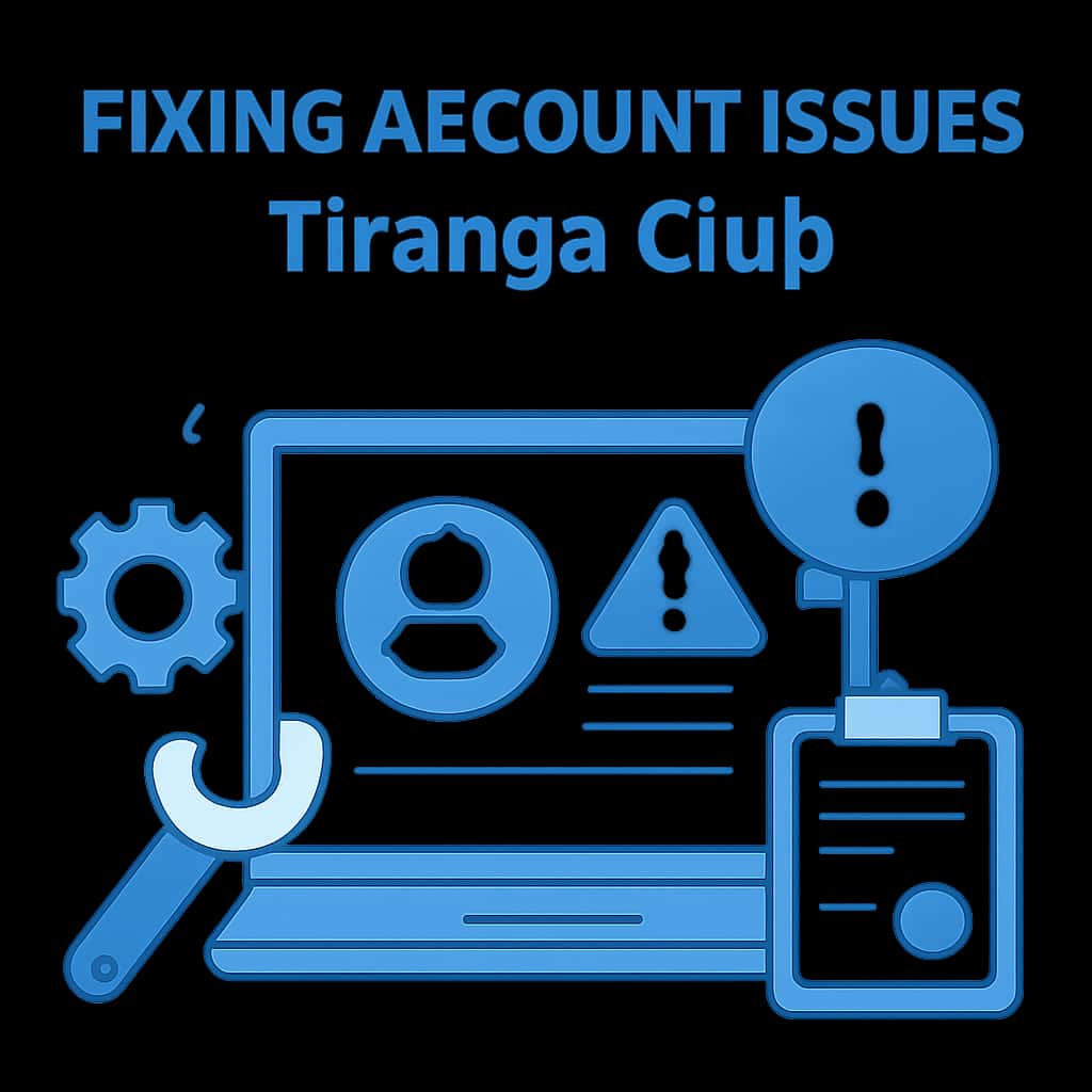 An educational diagram on troubleshooting Tiranga Club account issues.