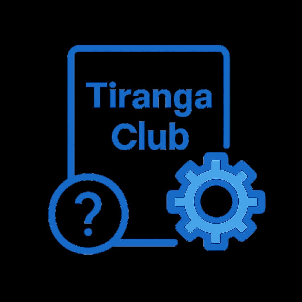 An icon representing assistance with Tiranga Club account settings.