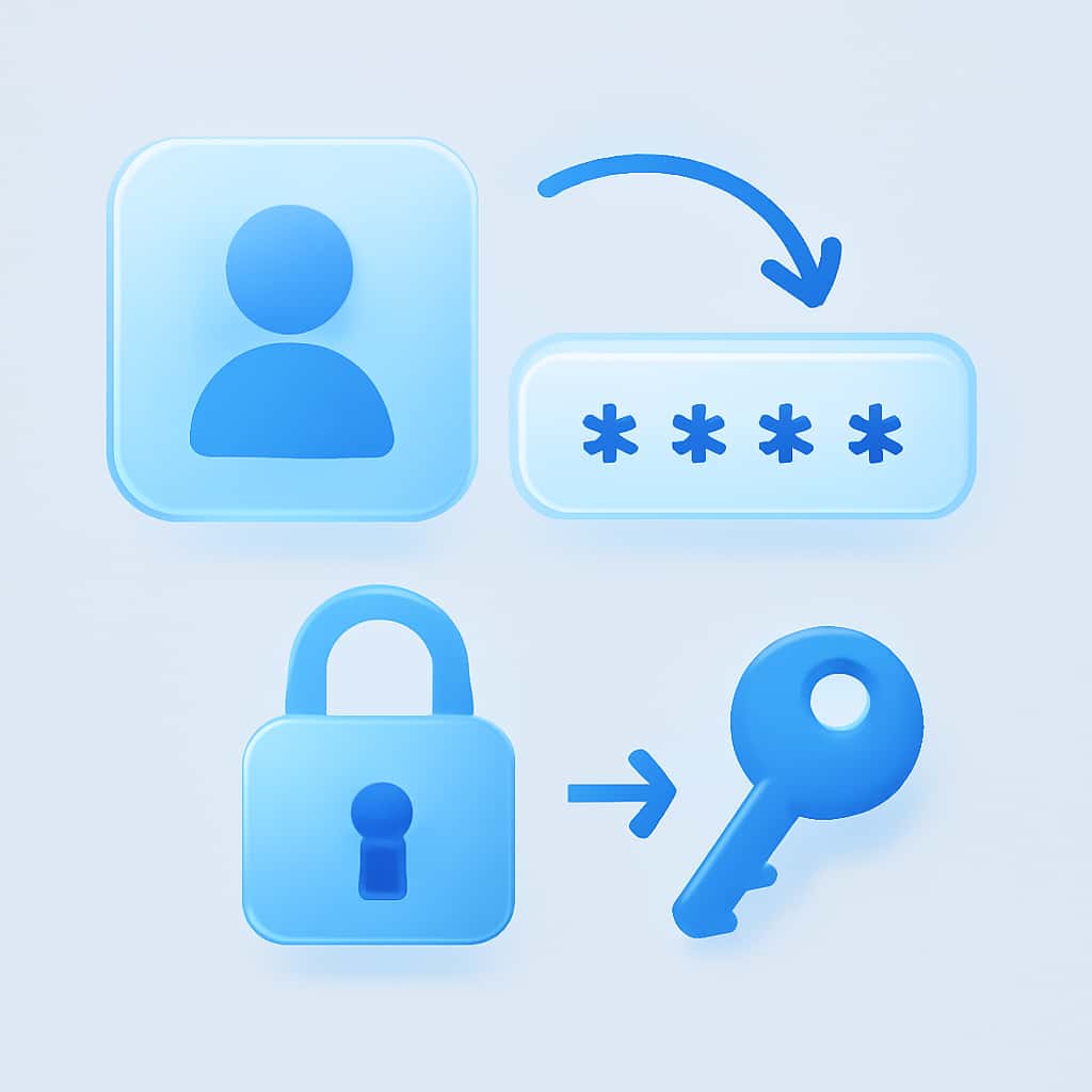 An educational diagram illustrating password recovery steps for Tiranga Club.