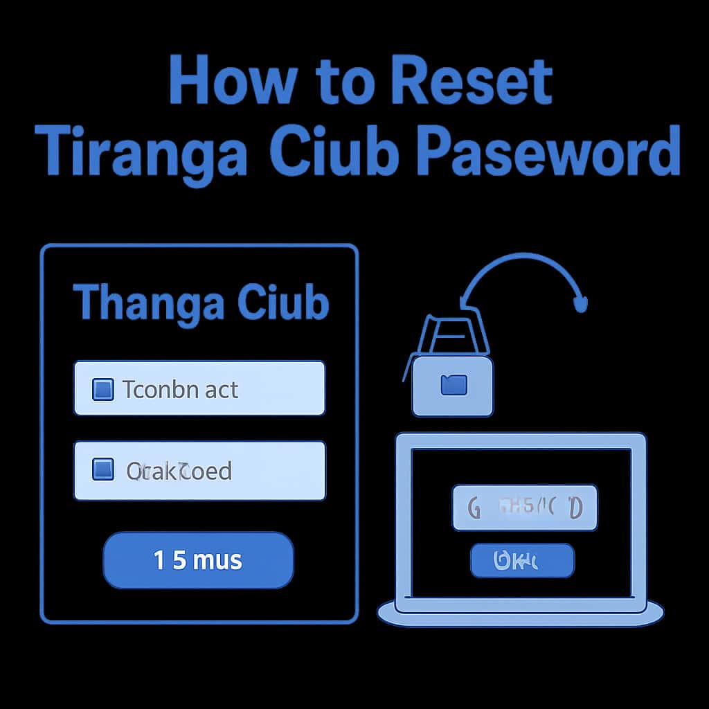 Illustration detailing the password reset process for Tiranga Club.