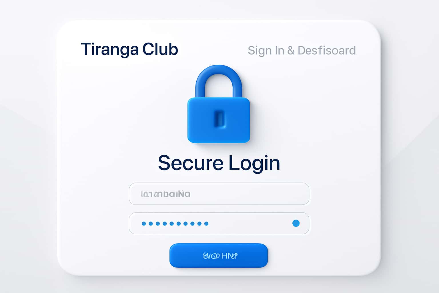 Tiranga Club Sign In & Dashboard Interface