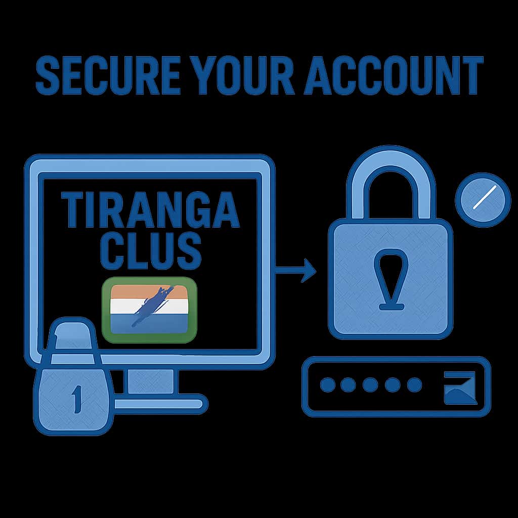 An educational diagram about securing your Tiranga Club account.