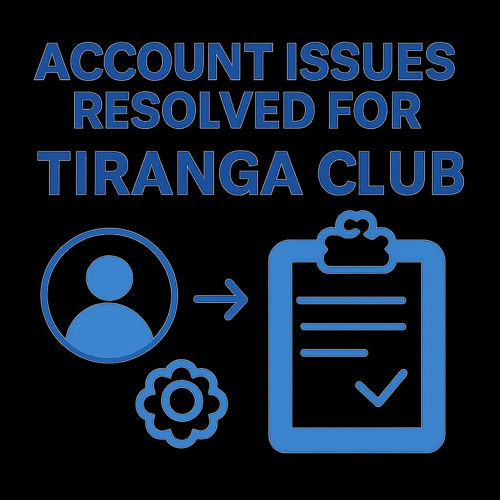 Illustration of account issue resolution steps for Tiranga Club.