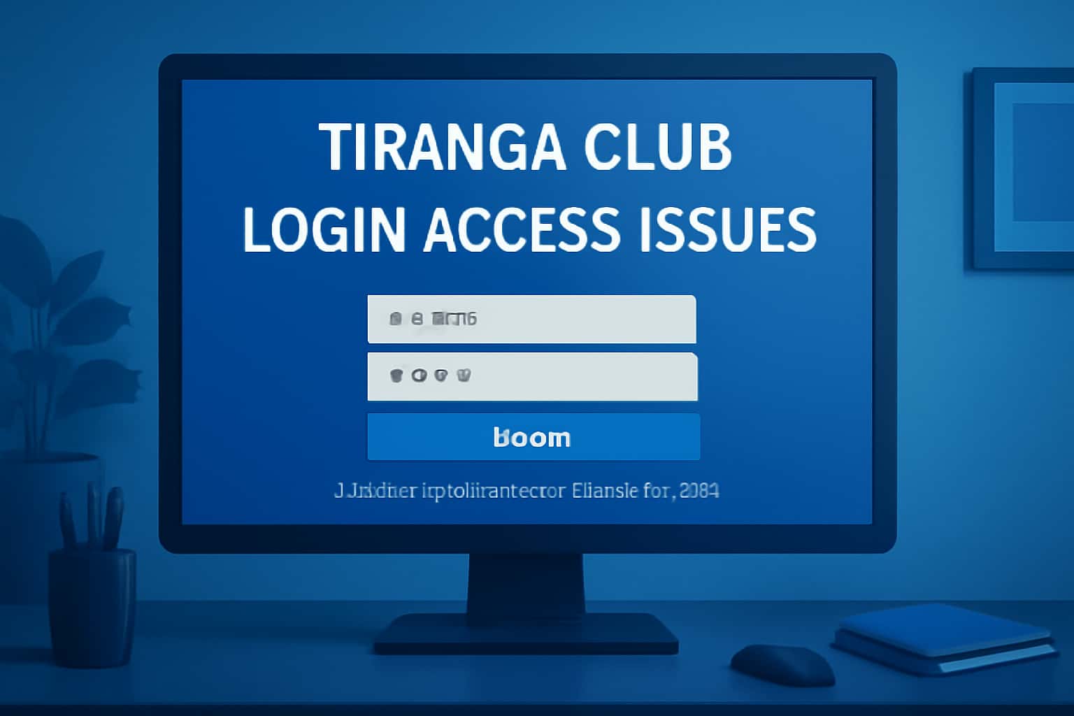 An illustration depicting login access problems related to Tiranga Club.