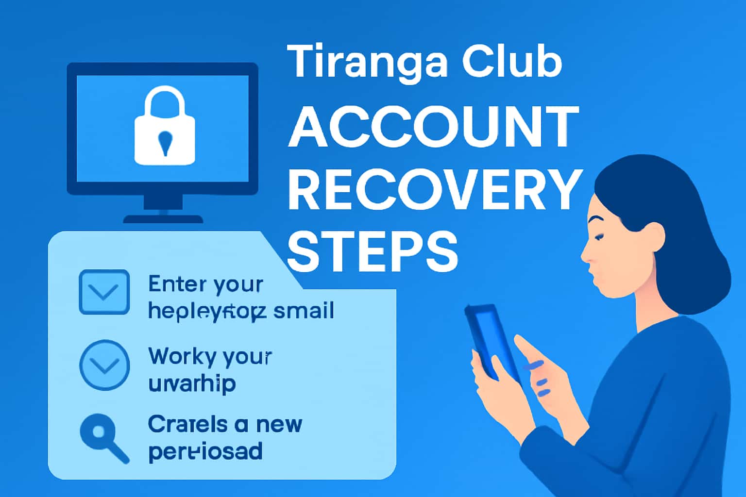 A visual representation of account recovery steps for Tiranga Club, showcasing the recovery process.